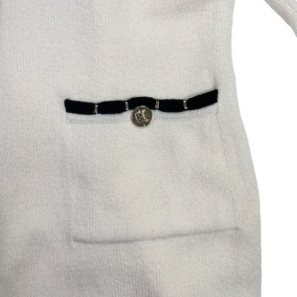 VTG St. John Collection Cream Knit Duster Cardigan Sweater- USA- Womens Size 10 - Picture 3 of 12